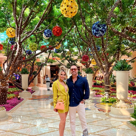 Shop Jaus- Chartreuse Satin low cut Mini Dress - Picture 2 of 3